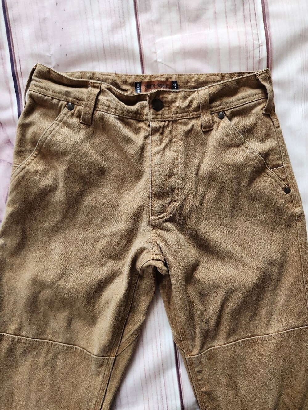 Smith & Rogue "Original Canvas Rogue Pant" Hemp Blend Tan | Men's Size 31x29 - Picture 4 of 13
